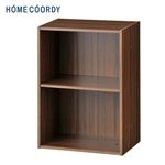 HOME COORDY 積み重ねできるカラーボックス 2段 ブラウン