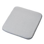 HOME COORDY 通気性のいいシートクッション グレー 42×38cm