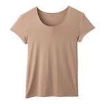 （メンズ）ピースフィット Silky FACT 半袖ラウンドネックシャツ UnderーT（ベージュ）サイズ L
