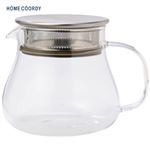 HOME COORDY 茶葉がひろがる耐熱ガラスポット クリア 500ml