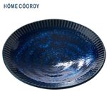 HOME COORDY 美濃焼 丸皿16cm〈紺渕十草〉
