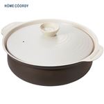 【IH対応】HOME COORDY 土鍋風 軽量鍋（ブラウン）30cm