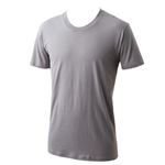 （メンズ）トップバリュ 半袖クルーネックTシャツ オーガニックコットン100％ 天竺編み（チャコールグレー）サイズ L