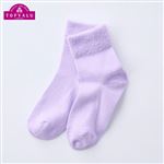 （キッズ）ピースフィット WARM クルーソックス トップ起毛（Lパープル）サイズ 22～24cm