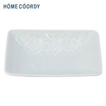 HOME COORDY 波佐見焼 角皿 小（七宝）ホワイト