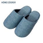 HOME COORDY 洗えるソフトスリッパ L ブルー