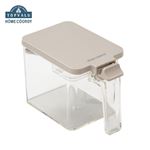 HOME COORDY ワンプッシュ調味料ポット レギュラー グレージュ 700ml