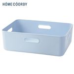 HOME COORDY やわらか収納ボックスレギュラー浅型 ブルー 幅36.0×奥行き26.5×高さ12.0cm