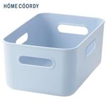 HOME COORDY やわらか収納ボックスハーフ 浅型 ブルー 幅18.0×奥行き26.5×高さ12.0cm
