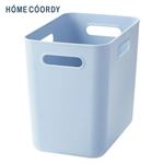 HOME COORDY やわらか収納ボックスハーフ 深型 ブルー 幅18.0×奥行き26.5×高さ24.0cm
