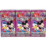 トップバリュ ディズニー 果汁100％ 鉄分が入ったりんご＆ぶどうミックス 125ml×3本