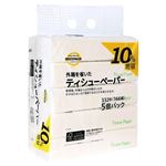 トップバリュベストプライス 外箱省いたティシューペーパー 10％増量 166組×5個