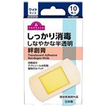 トップバリュ しっかり消毒 しなやかな半透明絆創膏 ワイド 10枚