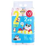 トップバリュベストプライス ナツパンダ レモンライムの香り プリントトイレットペーパー ダブル 50m×12個