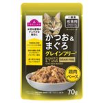 【ペット用】トップバリュ キャットフード パウチ かつお＆まぐろ グレインフリー 鶏肉ベース 70g