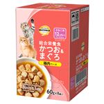 【ペット用】トップバリュベストプライス キャットフード パウチ 総合栄養食 かつお＆まぐろ 鶏肉ベース 子ねこ用 60g×8個