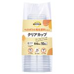 トップバリュベストプライス ペットボトル再生原料を使ったクリアカップ 510mL 10個
