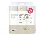 トップバリュベストプライス コンパクトにギュっと巻いたリサイクルトイレットペーパー ダブル 30m×18個