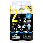 トップバリュベストプライス ブラックパンダプリント トイレットペーパー シングル 100m＋10m×12個