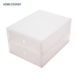 HOME COORDY クリア引出ケース 浅型縦2段