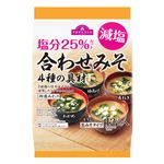 トップバリュ 減塩塩分25％カット 合わせみそ 4種の具材 12食入