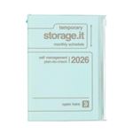 マークス【2025年12月始まり】ストレージイット／シャーベット 手帳 マンスリーブロック 月曜始まり（チョコミント）B6変形型