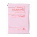 マークス【2025年12月始まり】ストレージイット／シャーベット 手帳 マンスリーブロック 月曜始まり（ストロベリー）B6変形型