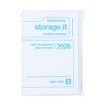 マークス【2025年12月始まり】ストレージイット／シャーベット 手帳 マンスリーブロック 月曜始まり（ヨーグルト）B6変形型