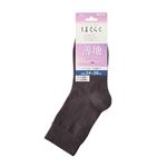 岡本 靴下 はくらく平編み（チャコール）24～28cm