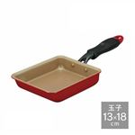 ドウシシャ【IH対応】エバークック 玉子焼きフライパン 13×18cm レッド