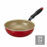 ドウシシャ【IH対応】エバークック 深型フライパン 24cm レッド