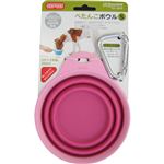 【ペット用】ライトハウス ぺたんこボウル S ピンク 1個