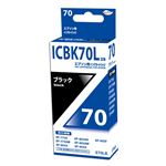 日本ナインスター Myink ICBK70L エプソン用互換インク E70LB（ブラック増量）
