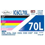 日本ナインスター Myink IC6CL70L エプソン用互換インク E70L－6P（6本パック増量版）