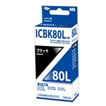 日本ナインスター Myink ICBK80L エプソン用互換インク E80LB（ブラック増量）