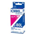 日本ナインスター Myink ICM80L エプソン用互換インク E80LM（マゼンタ増量）