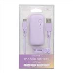 オウルテック 5000mAh PD20Wモバイルバッテリー ペールアイリス