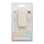 オウルテック 5000mAh PD20Wモバイルバッテリー アーモンドミルク