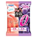オリヒロ ぷるんと蒟蒻ゼリーアソート ゼロ白桃＋巨峰 12個