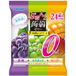 オリヒロ ぷるんと蒟蒻ゼリー大袋 カロリー0 巨峰＋マスカット＋マンゴー 24個