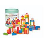 【1歳6ヶ月頃～】木製 カラフルつみき75ピース