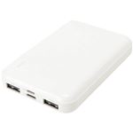 QTJ スリム＆コンパクト 5000mAh モバイルバッテリー ホワイト QX－058WH