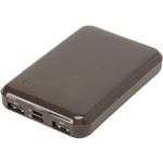 QTJ スリム＆コンパクト 5000mAh モバイルバッテリー ダークブラウン QX－058DB
