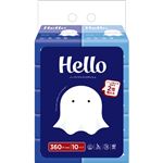 ユニバーサル・ペーパー ハローソフトパックティシュ ハーフ 360枚（180組）×10パック