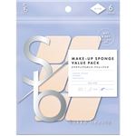 Sokko beauty メイクスポンジ バリューパック ダイヤ型 6個