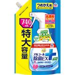 アース製薬 らくハピ アルコール除菌EX つめかえパウチ 740ml