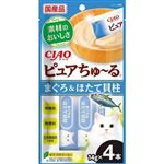 【ペット用】いなばペットフード CIAO ピュア ちゅ～る まぐろ＆ほたて貝柱 14g×4本