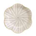 アイトー 粉引釉 十草六方押 取皿