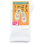 （キッズ）上履きソックス クルー丈（ホワイト）サイズ 13～15cm