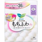 花王 ロリエ しあわせ素肌 もちふわfit 特に多い昼用 25cm（羽つき）26コ入